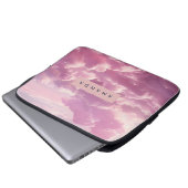 Personalized Dreamy Pastel Pink Cloud  Laptopschutzhülle (Vorne Knopf)