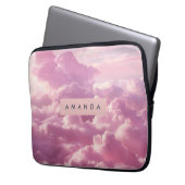 Personalized Dreamy Pastel Pink Cloud  Laptopschutzhülle (Vorderseite Links)