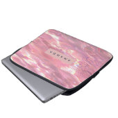 Personalized Dreamy Pastel Pink Water Laptopschutzhülle (Vorne Knopf)