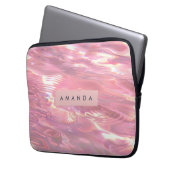 Personalized Dreamy Pastel Pink Water Laptopschutzhülle (Vorderseite Links)