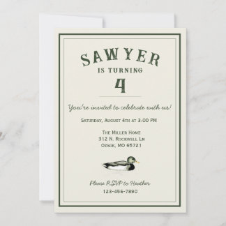 Personalized Duck Birthday Invitation Einladung