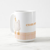 Personalized Duck – Cute Farm Animal Design  Kaffeetasse (Vorderseite Links)