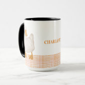 Personalized Duck – Cute Farm Animal Design  Tasse (Vorderseite Links)