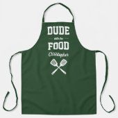 Personalized Dude with the Food Green Grilling Schürze (Vorderseite)