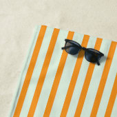 Personalized Dusky Orange Stripes Strandtuch (Beispiel)