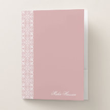 Personalized Dusty Rose Geometric Floral Print 