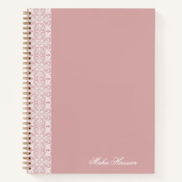 Personalized Dusty Rose Geometric Floral Print  Notizblock