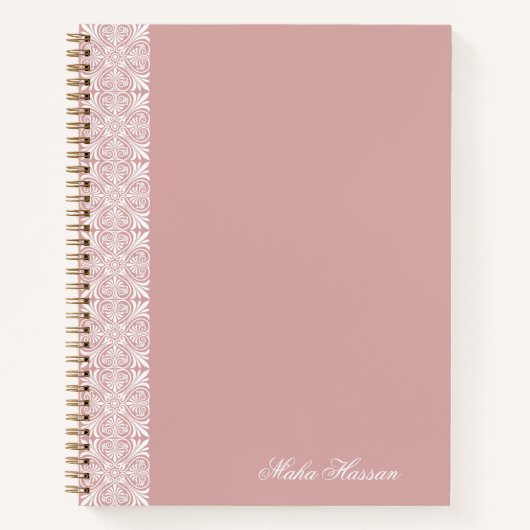 Personalized Dusty Rose Geometric Floral Print  Notizblock (Vorderseite)