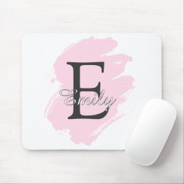 Personalized Dusty Rose Monogram Mouse Pad Mousepad