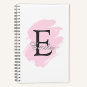 Personalized Dusty Rose Monogram Spiral Notebook Notizblock (Vorderseite)