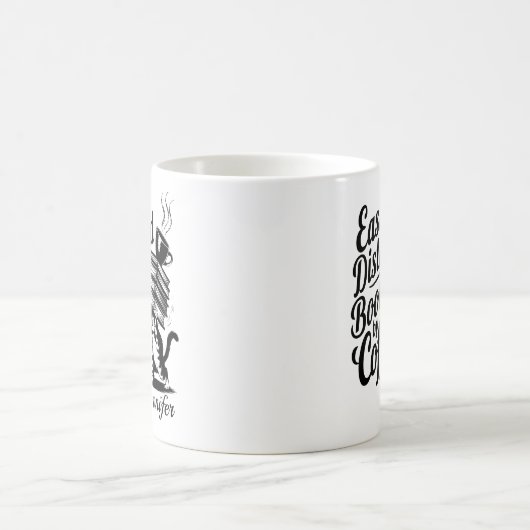 Personalized Easily Distracted By Books & Kaffeetasse (Mittel)