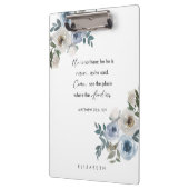Personalized Easter Bible Verse Floral Christian Klemmbrett (Links)