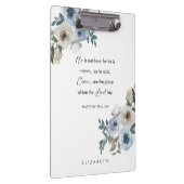 Personalized Easter Bible Verse Floral Christian Klemmbrett (Rechts)