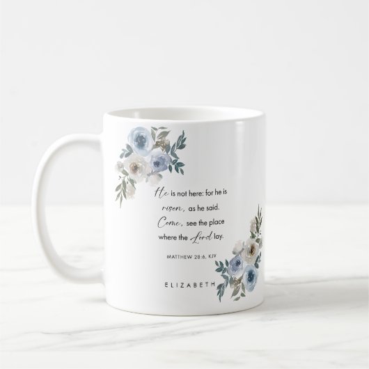 Personalized Easter Bible Verse Matthew 28:6 Kaffeetasse (Links)
