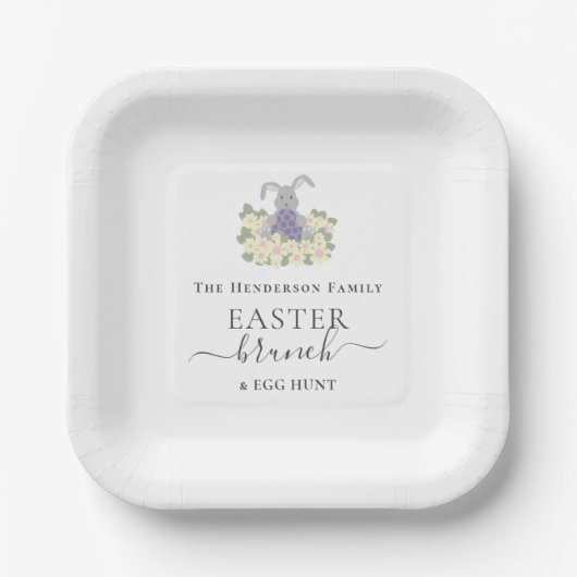 Personalized Easter Brunch and Egg Hunt Pappteller (Vorderseite)