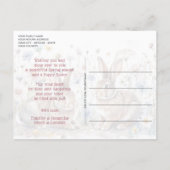 Personalized Easter Bunnies And Floral Watercolor Postkarte (Rückseite)