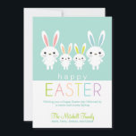 Personalized Easter Bunnies Greeting Card Feiertagskarte<br><div class="desc">Send out your Easter wishes in a fun and colorful way with this charming Easter Bunnies greeting card from Berry Berry Sweet. Matching Easter invitation available:</div>