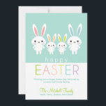 Personalized Easter Bunnies Greeting Card Feiertagskarte<br><div class="desc">Send out your Easter wishes in a fun and colorful way with this charming Easter Bunnies greeting card from Berry Berry Sweet. Matching Easter invitation available:</div>
