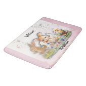 Personalized Easter Bunny Bath Mat Badematte (Schrägansicht)