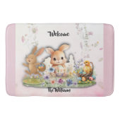 Personalized Easter Bunny Bath Mat Badematte (Vorderseite)