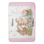 Personalized Easter Bunny Bath Mat Badematte (Vorderseite Vertikal)