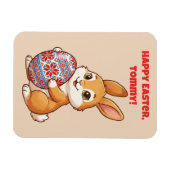 Personalized Easter Bunny Magnet | Vinyl Glossy (Horizontal)
