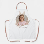 Personalized Easter Bunny Photo Apron for Kids Schürze (Vorderseite)