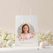 Personalized Easter Bunny Photo Gift Bag