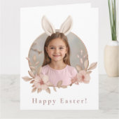 Personalized Easter Bunny Photo Greeting Card Karte (Vorderseite)