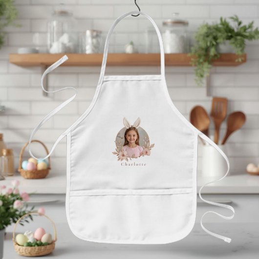 Personalized Easter Bunny Photo Kids Apron Kinderschürze