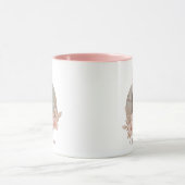 Personalized Easter Bunny Photo Pink Accent Mug Tasse (Zentrum)