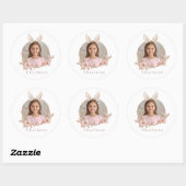 Personalized Easter Bunny Photo Stickers for Kids (Blatt)