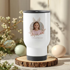 Personalized Easter Bunny Photo Travel Mug Reisebecher