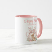 Personalized Easter Bunny Teapot Family  Tasse (VorderseiteRechts)