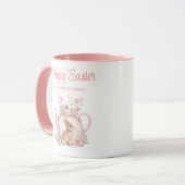 Personalized Easter Bunny Teapot Family  Tasse (Vorderseite Links)