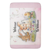 Personalized Easter Bunny Welcome Bath Mat Badematte (Vorderseite Vertikal)