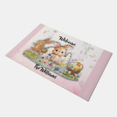 Personalized Easter Bunny Welcome Doormat Fußmatte (Schrägansicht)