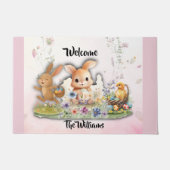 Personalized Easter Bunny Welcome Doormat Fußmatte (Vorderseite)