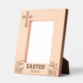 Personalized Easter Cross with Daffodils Geätzte Rahmen (Links)