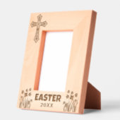 Personalized Easter Cross with Daffodils Geätzte Rahmen (Links)