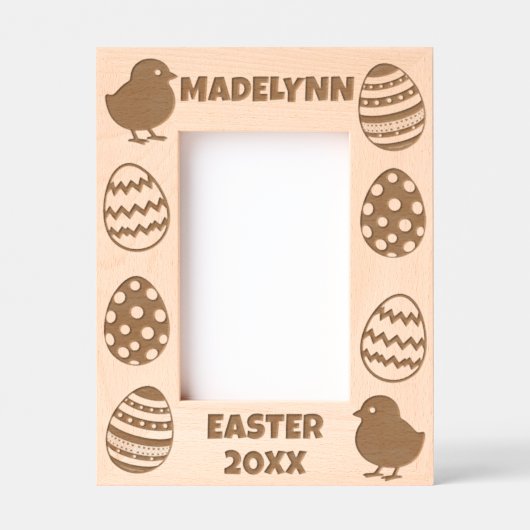 Personalized Easter Eggs & Baby Chicks Geätzte Rahmen (Vorderseite)