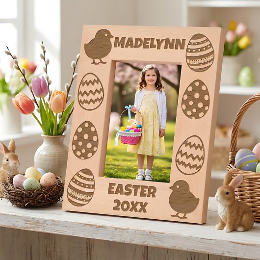 Personalized Easter Eggs & Baby Chicks Geätzte Rahmen