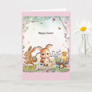 Personalized Easter Folded Greeting Card Karte