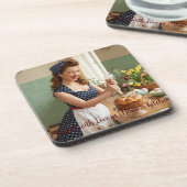 Personalized Easter Pin-Up Kitchen Drink Coaster Getränkeuntersetzer (Linke Seite)