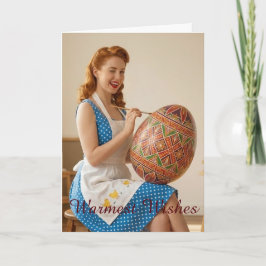 Personalized Easter Retro Artist Card Feiertagskarte