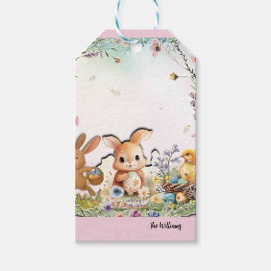 Personalized Easter Stickers Geschenkanhänger (Vorderseite)