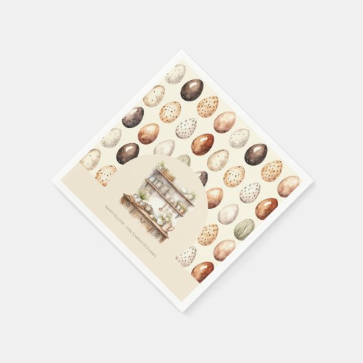 Personalized Easter Vintage Kitchen Serviette (Ecke)