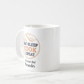 Personalized Eat Sleep Cook Repeat Head Chef Quote Kaffeetasse (Vorderseite Links)