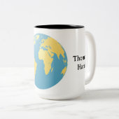 Personalized Eco-Globe Minimalist Planet Zweifarbige Tasse (VorderseiteRechts)