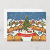 Personalized Editable Christmas Postcard Feiertagspostkarte (Vorne/Hinten)